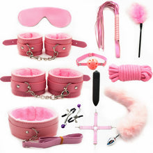 Load image into Gallery viewer, Leather BDSM Kit Bondage Set Adult Toys Sex Games Handcuffs Whip sm Sex Toy Kits Exotic Accessories Erotic Sex Toys for Couples
