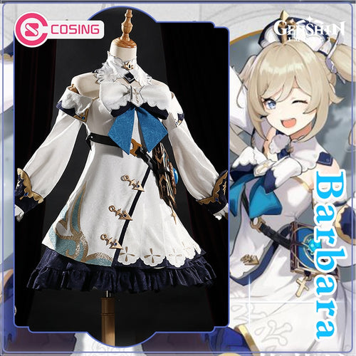 Uwowo Genshin Impact Barbara Cosplay Costume Carnival Halloween Women Girl Kids Game Costumes Uniform Outfit - CosCouture