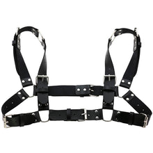 Load image into Gallery viewer, Women Men Sexy Punk Chest Harness Adjustable Caged Metal Body Chain PU Leather Choker Statement Necklace Party Clubwear
