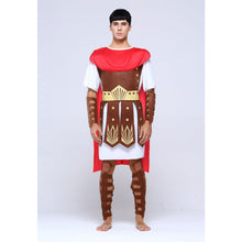 Load image into Gallery viewer, Adult Men Greek Roman Warrior Gladiator Costume Knight Julius Caesar Costumes Halloween Party Carnival Mardi Gras Fancy Dress
