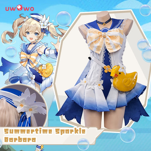 PRE-SALE Barbara Swimsuit Cosplay Hot Game Genshin Impact New Costume Summer Outfit Summertime Sparkle - CosCouture