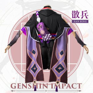 Customize Genshin Impact Fatui Scaramucci Skirmish Cosplay Costume Woman Man Costume San Bing Full Set Clothes