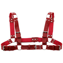 Load image into Gallery viewer, Women Men Sexy Punk Chest Harness Adjustable Caged Metal Body Chain PU Leather Choker Statement Necklace Party Clubwear
