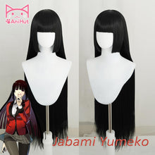 Load image into Gallery viewer, 【AniHut】Jabami Yumeko Wig Kakegurui Cosplay Wig Women Black 100cm Heat Resistant Synthetic Hair - CosCouture
