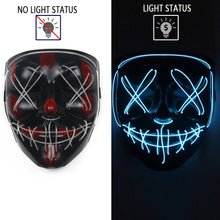 Load image into Gallery viewer, LED Mask Cosplay DJ Party Neon Light Up Masks Masquerade Carnival Costume Props - CosCouture
