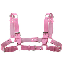 Load image into Gallery viewer, Women Men Sexy Punk Chest Harness Adjustable Caged Metal Body Chain PU Leather Choker Statement Necklace Party Clubwear
