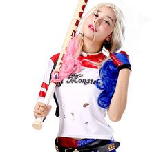 Load image into Gallery viewer, New Harley Quinn Cosplay Costumes Adult Women  Suit with Wig Gloves - CosCouture
