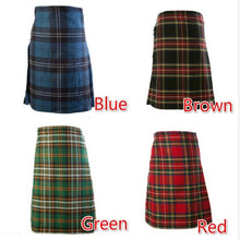 Load image into Gallery viewer, Men Scotland Kilt Tartan Plaid Pleated Skirt Traditional Clothing Halloween Cosplay Costumes Knee Length Medieval Gothic Bottoms - CosCouture
