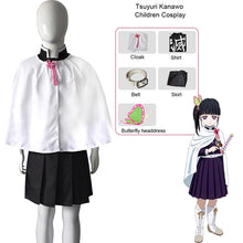 Load image into Gallery viewer, Tsuyuri Kanawo Cosplay Costume Children&#39;s Demon Slayer Kids Kisatsutai Uniforms Halloween Christmas Gifts - CosCouture
