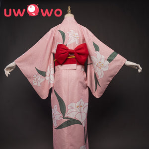 Anime  Demon Slayer: Kamado Nezuko Cosplay Costume Summer Version Kimono Outfit for Women Pajamas Halloween - CosCouture