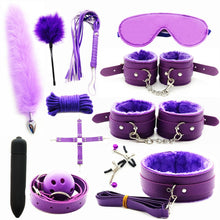 Load image into Gallery viewer, Leather BDSM Kit Bondage Set Adult Toys Sex Games Handcuffs Whip sm Sex Toy Kits Exotic Accessories Erotic Sex Toys for Couples

