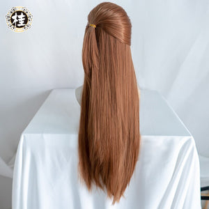 Uwowo My Next Life as a Villainess: All Routes Lead to Doom! Catarina Claes/Katarina Claes Brown orange Wig 80cm long - CosCouture