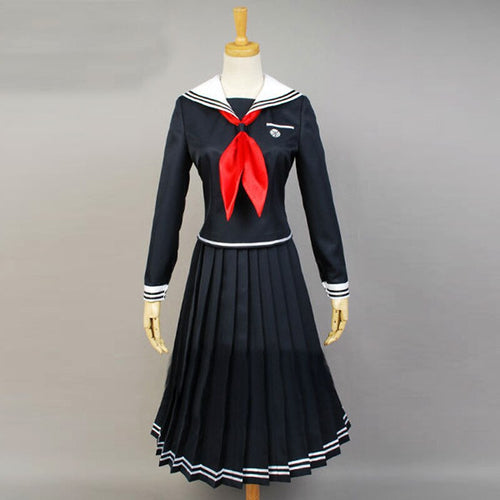 2020 Danganronpa Toko Fukawa Cosplay Costume Dangan-Ronpa cos Fukawa Toko School Uniform Halloween Party costume Long Hair Wig - CosCouture