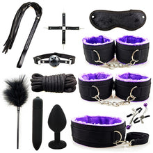 Load image into Gallery viewer, Leather BDSM Kit Bondage Set Adult Toys Sex Games Handcuffs Whip sm Sex Toy Kits Exotic Accessories Erotic Sex Toys for Couples
