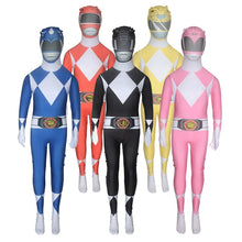 Load image into Gallery viewer, Children Power Samurai Sentai Shinkenger Rangers Lycra Kids Ranger Costumes Cosplay Superhero Samurai Rangers Zentai Suit - CosCouture

