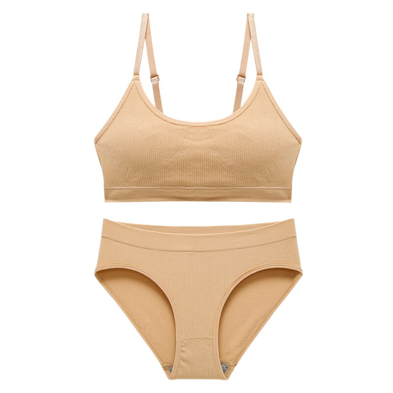 CINOON Seamless Bra Set  Push Up Bra+ Pantys Brassiere Fitness Underwear Lingerie Women's Soft Comfort Sexy Stretchy Tank Suit