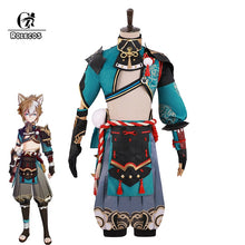 Load image into Gallery viewer, ROLECOS Game Genshin Impact Gorou Cosplay Costume Men Combat Uniform Fox Boy Costume Halloween Women Cosplay Costume Full Set
