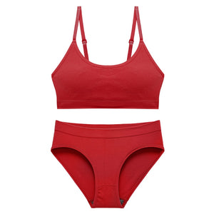 CINOON Seamless Bra Set  Push Up Bra+ Pantys Brassiere Fitness Underwear Lingerie Women&#39;s Soft Comfort Sexy Stretchy Tank Suit