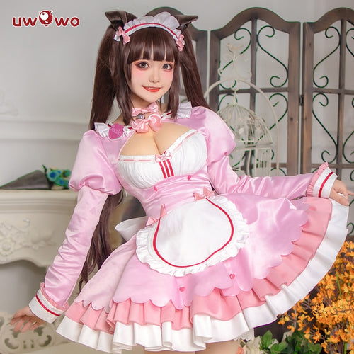 Pre-Sale UWOWO Game NEKOPARA Vol.4 Chocola Maid Dress Cosplay Costume Cute Blue Dress Women Girl Outfits - CosCouture