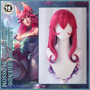 UWOWO Ahri Wig LOL Spirit Blossom LOL Cosplay Hair Hot Halloween Game League Of Legends Ahri Wig - CosCouture
