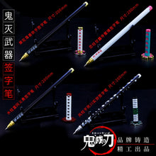 Load image into Gallery viewer, 1pcs Anime Demon Slayer Kimetsu No Yaiba Gel Pen Kamado Tanjirou Nezuko Ballpoint Pen 0.5 Black Refill Pens Weapon sword sword - CosCouture
