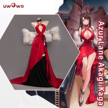 Load image into Gallery viewer, Game Azur Lane Akagi Cosplay Costume Cute Hot Sexy Costumes Red Dress For Girl Women - CosCouture
