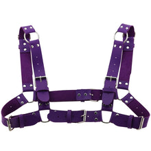Load image into Gallery viewer, Women Men Sexy Punk Chest Harness Adjustable Caged Metal Body Chain PU Leather Choker Statement Necklace Party Clubwear
