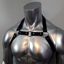 Load image into Gallery viewer, Fetish Men Sexual Chest Leather Harness Belts Adjustable BDSM Gay Body Bondage Harness Strap Rave Gay Clothing for Adult Sex
