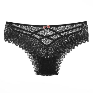 Felinus New Panties Women Lace Underwear Sexy Low-Waist Briefs Hollow Out G String Underpant Solid Comfortable Female Lingerie