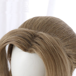 Aerith Gainsborough Cosplay Wig Final Fantasy VII Remake Alice Hair Women Ponytail and Free Bow Headwear+Wig Cap - CosCouture