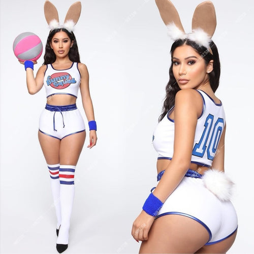 Space Lola Bunny Rabbit Cosplay Costume Top Shorts Outfit Set - CosCouture