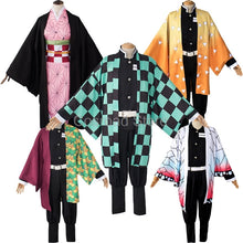 Load image into Gallery viewer, Cos School  Kamado Nezuko Tanjirou Kimono Suit Demon Slayer Kimetsu no Yaiba Cosplay Costumes Tomioka Giyuu Kimono Uniforms - CosCouture
