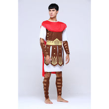Load image into Gallery viewer, Adult Men Greek Roman Warrior Gladiator Costume Knight Julius Caesar Costumes Halloween Party Carnival Mardi Gras Fancy Dress
