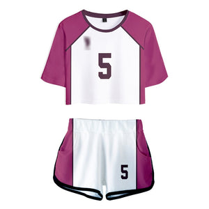 Bokuto Kotaro Cosplay Costume Haikyuu Akaashi Keiji Shirt Shorts Sports Uniform Men High School Volleyball Club Women99 - CosCouture