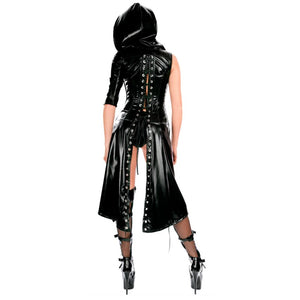 Latex Erotic Dress Lingerie Sexy Role Play PVC Hollow Out Faux Leather Bodysuit Cosplay Sexy Costumes Catsuit Club wear overalls