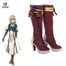 Load image into Gallery viewer, ROLECOS Violet Evergarden Cosplay Shoes Violet Evergarden Boots Customer Size Made Anime Cosplay Shoes
