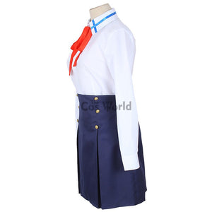 Sword Art Online SAO Yuuki Asuna School Uniform Coat Shirt Skirt Anime Outfit Cosplay Costumes - CosCouture