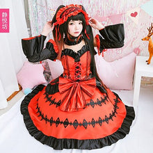 Load image into Gallery viewer, COSFANS 2019 New Anime DATE A LIVE Nightmare Tokisaki Kurumi Uniform Cosplay Costumes Full Set Party Fancy Lolita Princess Dress - CosCouture
