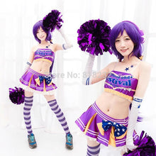 Load image into Gallery viewer, Love Live School Idol Project Tojo Nozomi Cheerleader Tee Dress Uniform Outfit Anime Cosplay Costumes - CosCouture
