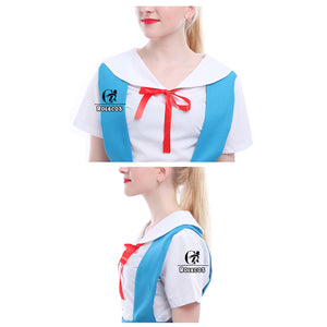 ROLECOS EVA Ayanami Rei Cosplay Neon Genesis Evangelion Cosplay Costume Girl School Uniform Suspender Women Dress Summer EVA Cos - CosCouture