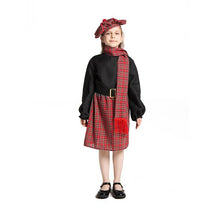 Load image into Gallery viewer, high quality Scotland Girls Dress Halloween Costume For Kids Scots Kilt Carnival Party Cosplay Festival Plaid Skirt Hat Scarf - CosCouture
