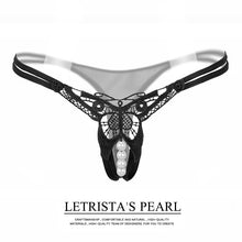 Load image into Gallery viewer, Butterfly with Pearls Tangas Women Sexy G String Sexy Underwear Thongs Ladies Lace Lingerie Sexy Transparent Panties
