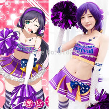 Load image into Gallery viewer, Love Live School Idol Project Tojo Nozomi Cheerleader Tee Dress Uniform Outfit Anime Cosplay Costumes - CosCouture
