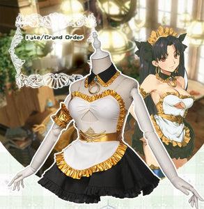 Uwowo Fate/Grand Order FGO Ishtar Cosplay Costume Costume Ishtar Maid Uniform Dress Halloween costume For Women Maid FGO - CosCouture