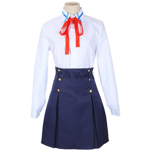 Sword Art Online SAO Yuuki Asuna School Uniform Coat Shirt Skirt Anime Outfit Cosplay Costumes - CosCouture