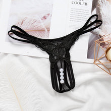 Load image into Gallery viewer, Butterfly with Pearls Tangas Women Sexy G String Sexy Underwear Thongs Ladies Lace Lingerie Sexy Transparent Panties
