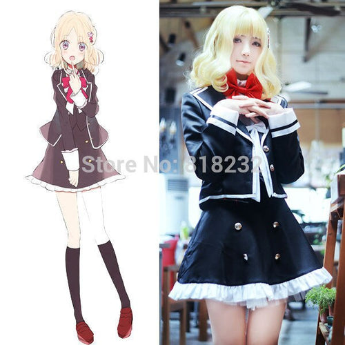 DIABOLIK LOVERS Komori Yui School Uniform Dress Outfit Anime Cosplay Costumes - CosCouture