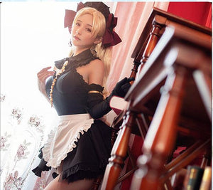 UWOWO Anime FGO Game Ereshkigal Cosplay Costume Maid Uniform Cosplay Costume Women Girls Cute Dress Costume - CosCouture