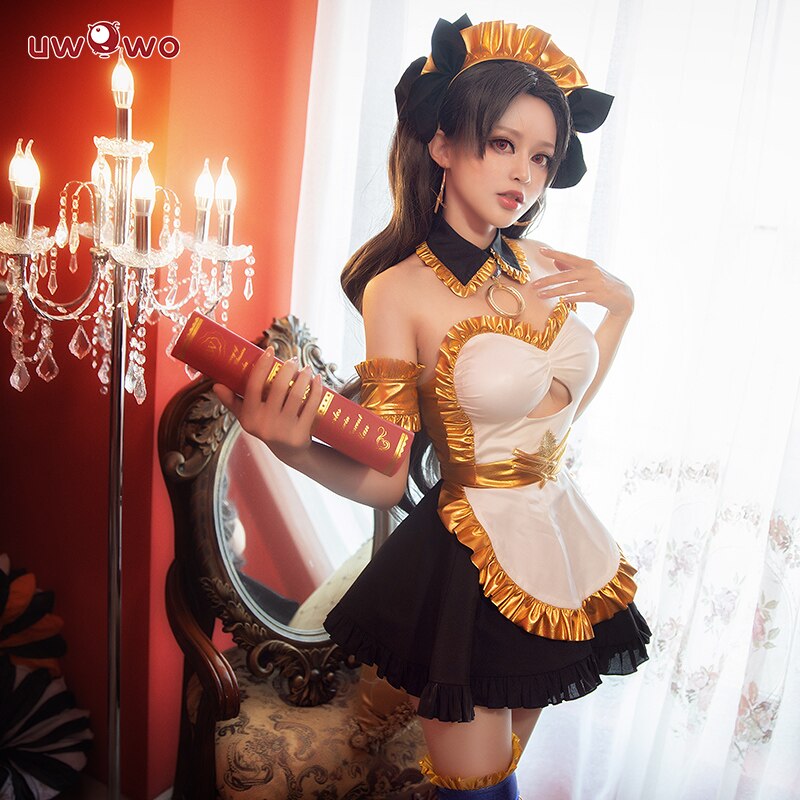 Uwowo Fate/Grand Order FGO Ishtar Cosplay Costume Costume Ishtar Maid Uniform Dress Halloween costume For Women Maid FGO - CosCouture