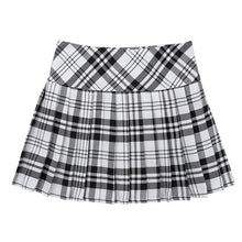 Load image into Gallery viewer, 4-14 Years Fashion Pleated Side Split Plaid Kids Girls  A-line Skirt Tartan Kilt with Faux Leather Buckle School Girls Skirt - CosCouture
